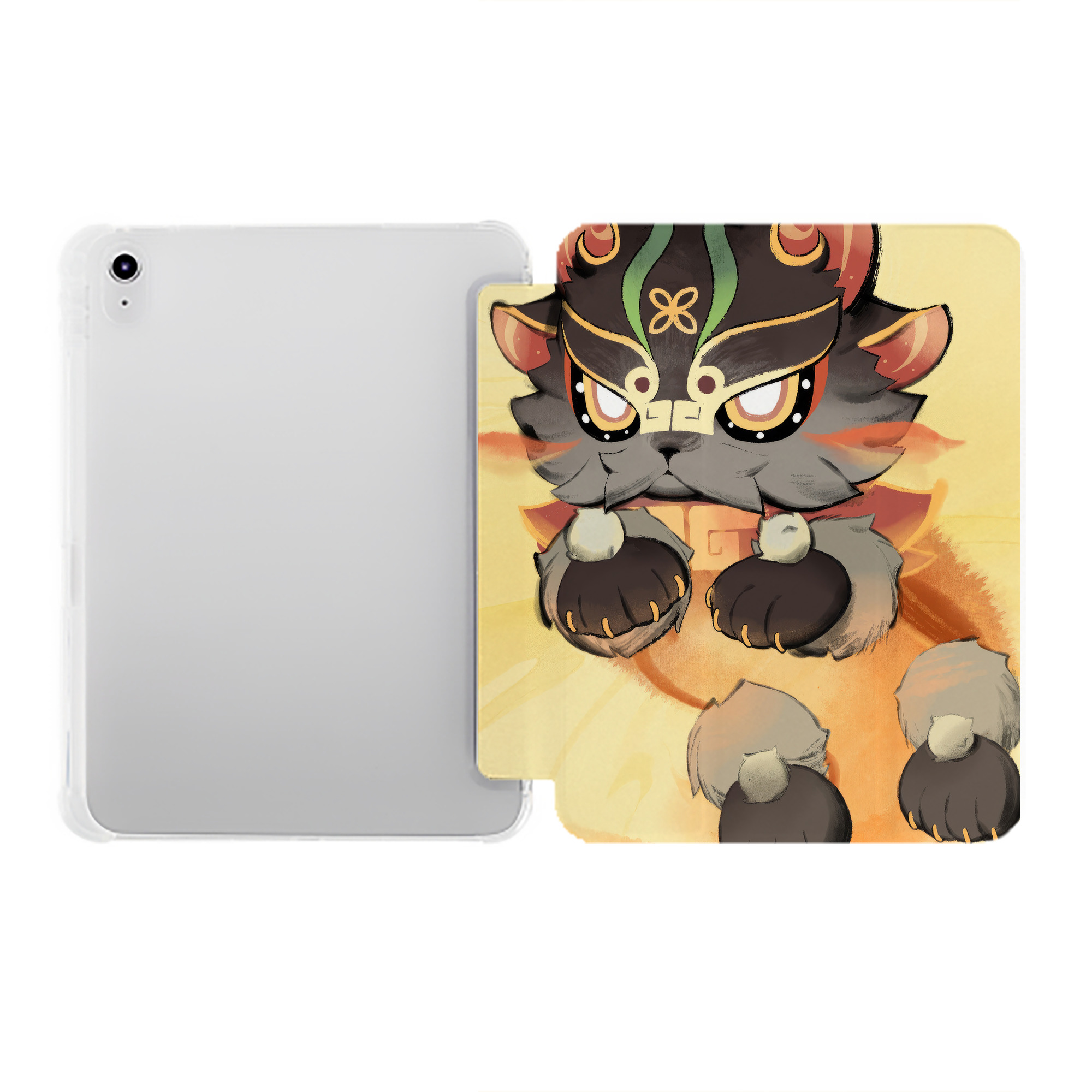 げんし神 genshin IPad ケース ペン収納付き 三つ折りスタンド PUレザー×シリコン 対応機種9.5/10.5/10.9インチ